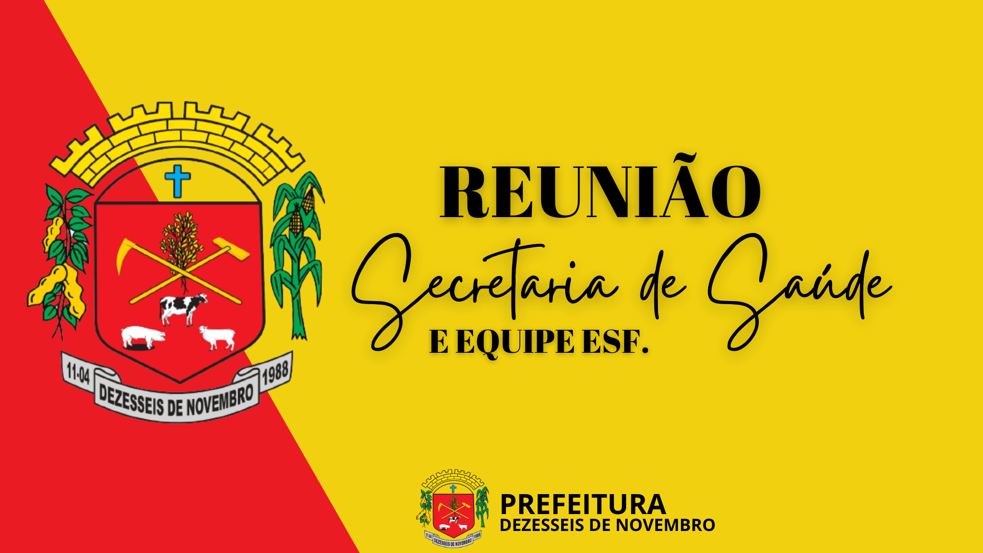 SECRETARIA DA SAÚDE REALIZA REUNIÃO COM EQUIPE DA ESF. 